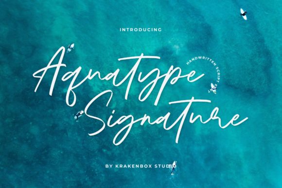 Aquatype Signature Font for Polished Brand Visuals