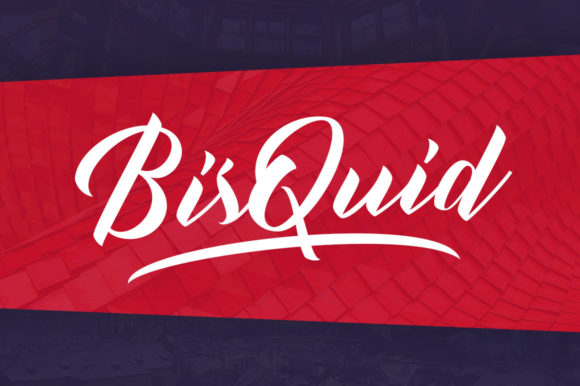 BisQuid Script Font for Handmade Creators and Product Designers