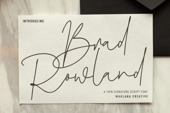 Brad Rowland: A Script Font for Warm, Handcrafted Branding