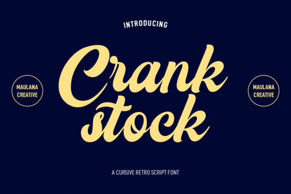 Crankstock: A Script Font for Bold Branding and Creative Campaigns