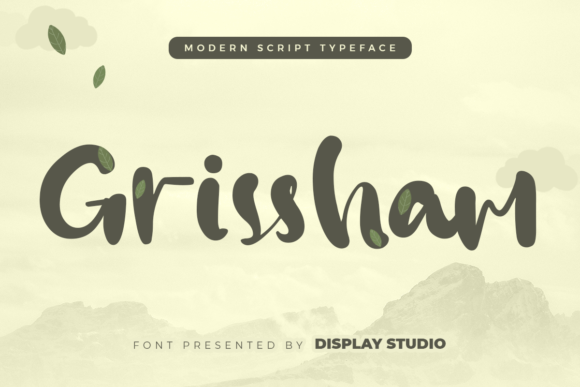 Grissham: A Modern Script Typeface for Editorial Design and Branding