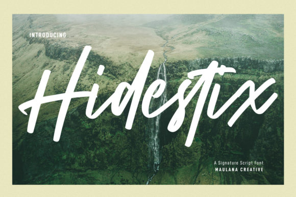 Hidestix: A Script Font for Editorial Design and Creative Branding