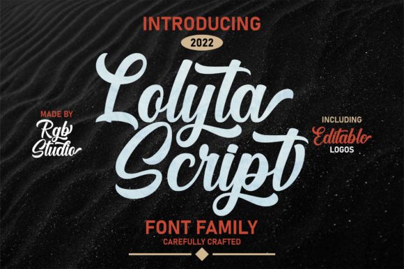 Lolyta Script Font for Headlines and Logotype