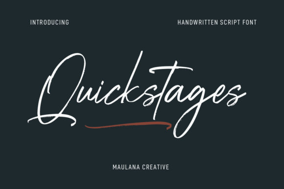 Quickstages: A Bold Script Handwritten Font for Expressive Branding