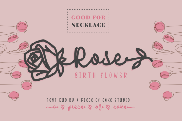 Rose Birth Flower Duo Font for Elegant Editorial Design