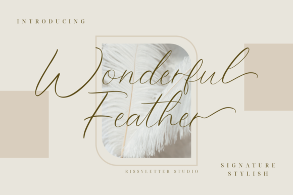 Wonderful Feather Script Font for Handmade Brands